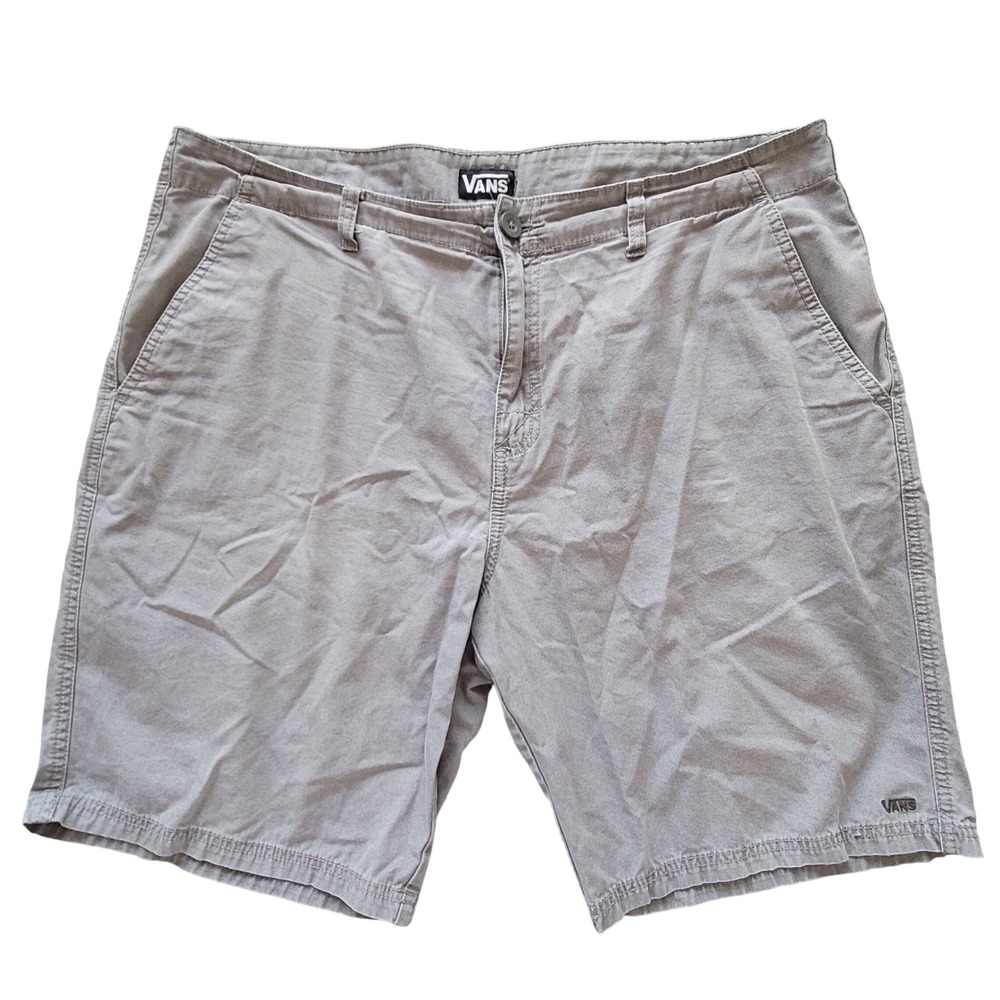 Vans Chino Shorts Mens 38 Grey Cotton Twill‎ Classic Skater Casual Outdoor Surf